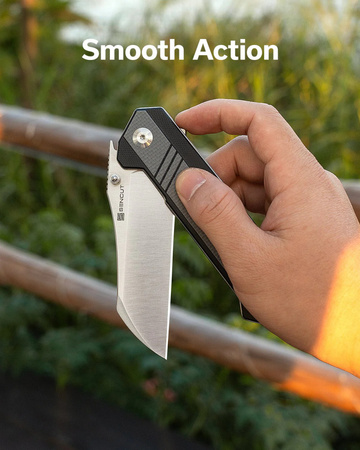 Sencut Draxor Gray/Black G10, Satin 9Cr18MoV folding knife (S24035-3)
