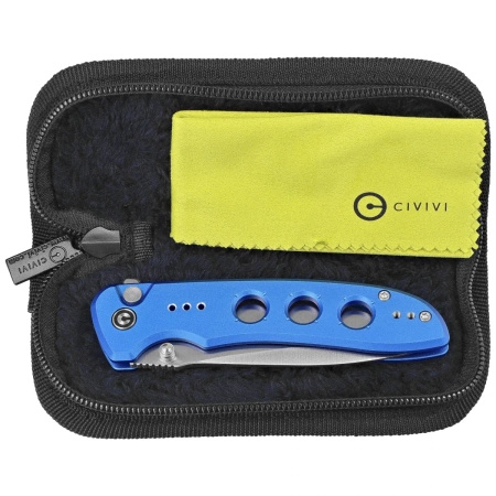 Civivi Hyperpulse Blue Aluminum, Satin 14C28N (C23087A-2)