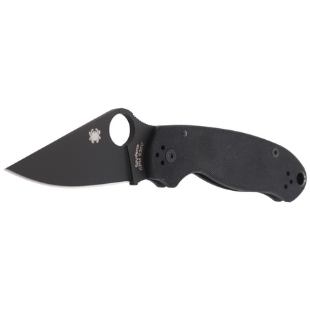 Spyderco Para 3 G-10 Black / Black Blade Plain Folding Knife - C223GPBK