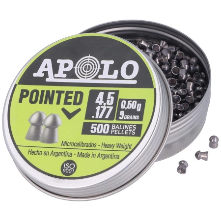 Apolo Pointed 4.51 mm shot, 500 rounds. 0.60g/9.0gr (19101-1)