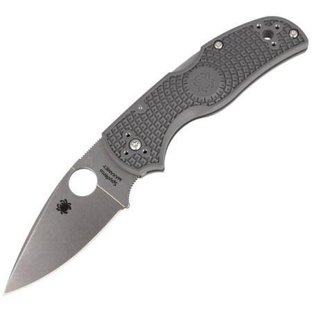 Spyderco Native 5 FRN Grey Maxamet Plain Folding Knife (C41PGY5)