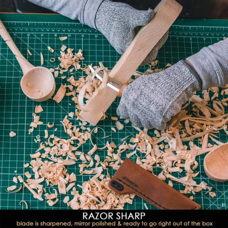 Carving knife with leather scabbard - BeaverCraft C4S