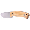 LionSteel Bushcraft Olive Wood knife, Satin Blade M390 (M2M UL)