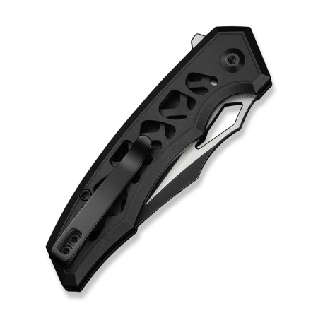 Civivi Anaaki Black Aluminum, Black Stonewashed/Satin Nitro-V Folding Knife (C24039-1)