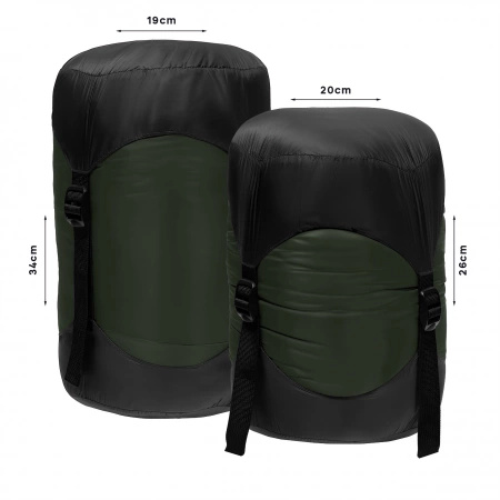Alpinus - Ultralight Pro 1000 sleeping bag for right-handers - green