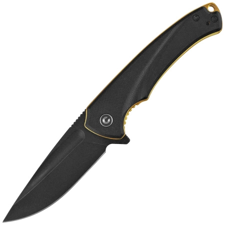 Civivi Voidflare Black G10 Folding Knife, Blackstonewashed 14C28N (C24040-1)