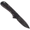 CIVIVI Elementum Flipper Knife Shredded Carbon Fiber / Golden Shred, Black Damascus (C907C-DS1)