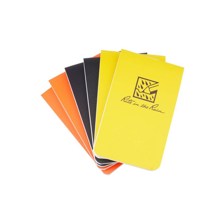 Rite in the Rain - Waterproof Notes - On-The-Go - 85 x 50 mm - 6 pcs. - Yellow/Black/Orange