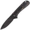 CIVIVI Elementum Flipper Knife Shredded Carbon Fiber / Golden Shred, Black Damascus (C907C-DS1)