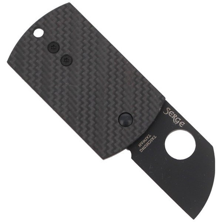 Spyderco Dog Tag Folder Knife CF/G-10 Laminate Black (C188CFBBKP)