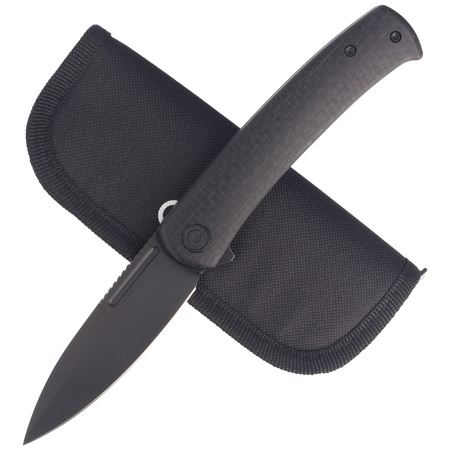 Civivi Cetos Black Micarta Coarse / Stainless, Black Stonewashed 14C28N (C21025B-2) knife