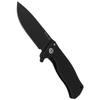 LionSteel SR Flipper Aluminum Black / Black Blade Folding Knife (SR11A BB)