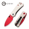 CIVIVI Baby Banter Ivoryl G10 knife, Red Painted Nitro-V by Ben Petersen (C19068S-7)