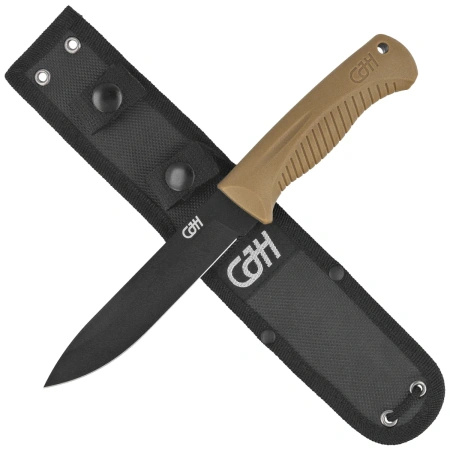 Herbertz CJH Olive Green FRN, Black 7Cr17MoV survival knife (10000752)