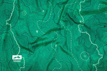 ENO DoubleNest PRINT Giving Back Hiking Hammock - Topo PCT/Teal