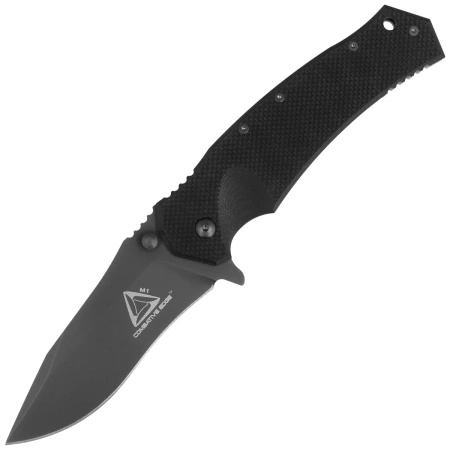 FOX M1 Black G10/Titanium, Black DLC N690Co Folding Knife (CED-01)