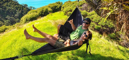 ENO DoubleNest hiking hammock - Lime/Charcoal