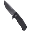 LionSteel SR22A Aluminum Black / Satin Blade Folding Knife (SR22A BS)