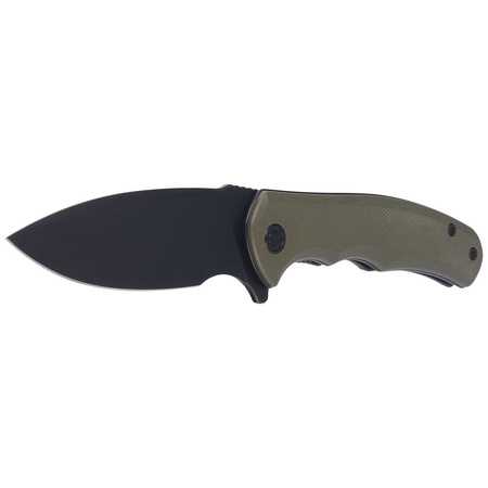 Civivi Mini Praxis OD Green G10 Folding Knife, Black Stonewashed D2 (C18026C-1CP)