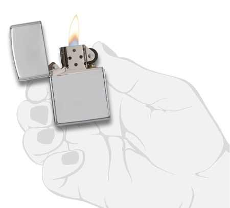 Zippo Chrome High Polished Gasoline Lighter