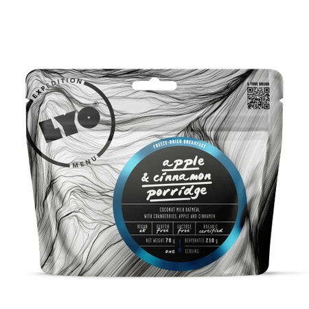 LYOFOOD Expedition - Freeze-dried food ration - Apple and cinnamon oatmeal 210g