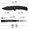 Civivi Vexillum Black G10, Black Stonewashed Nitro-V Folding Knife (C23003D-1)