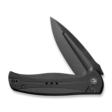 Civivi Incindie Black G10 Folding Knife, Black Stonewashed (C23053-1)