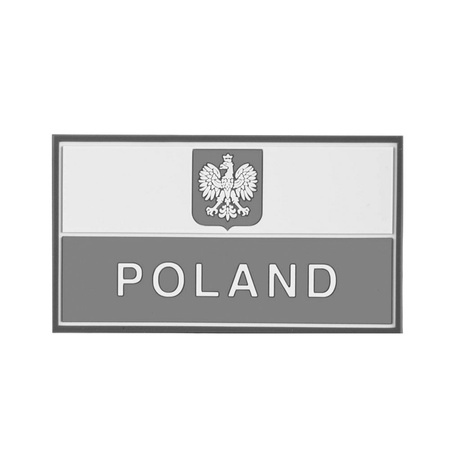 Helikon - PVC patch - Polish flag with emblem - Grey