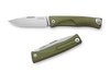 LionSteel Thrill Green Aluminum Folding Knife, Satin M390 by Molletta (TL A GS)