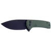 CIVIVI Conspirator Green Micarta Knife, Black Stonewashed (C21006-2)