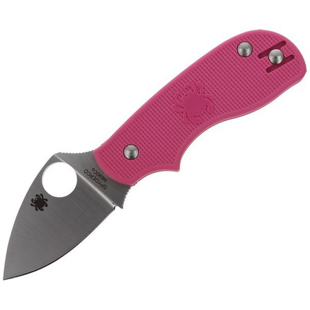 Spyderco Squeak Lightweight Pink Plain Folding Knife (C154PPN)