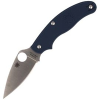 Spyderco UK Penknife FRN Dark Blue CPM S110V Plain Folding Knife - C94PDBL