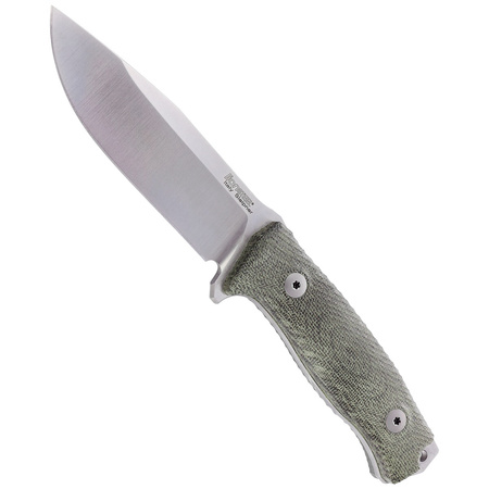 LionSteel Micarta Green Canvas, Satin Blade Sleipner Knife (M5 CVG)