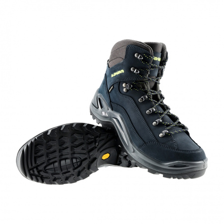 Lowa Renegade GTX Mid boots - dark blue/lime green