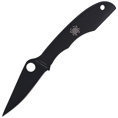 Spyderco Grasshopper Black Plain Folding Knife (C138BKP)