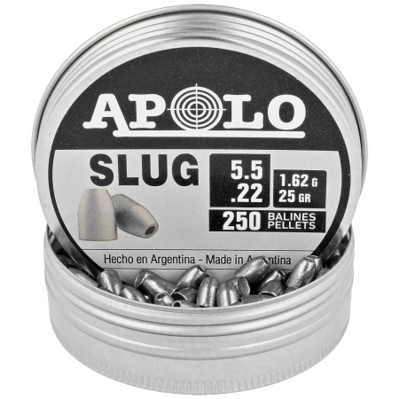 Apolo Slug 25 5.5 mm shot, 250 rounds. 1.62g/25.0gr (19301)