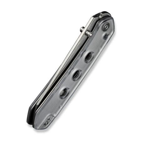 Civivi Vision FG Folding Knife Clear Lexan, Satin / Stonewashed Nitro-V by Snecx Tan (C23036-7)