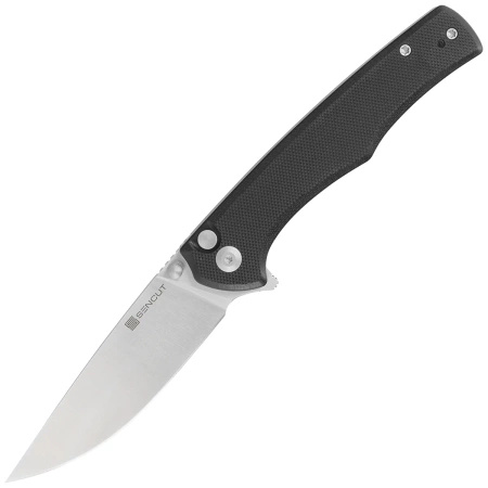 Sencut Crowley Black G10, Satin D2 Folding Knife (S21012-4)