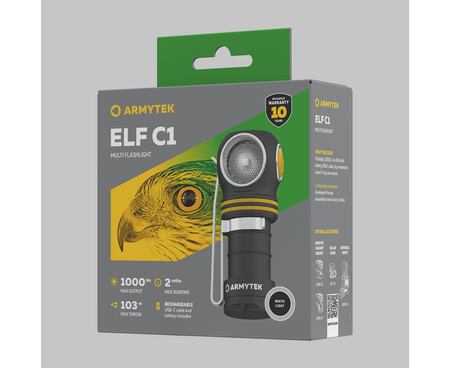 Armytek Elf C1 USB-C White 4-in-1 Flashlight