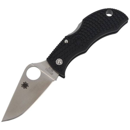 Spyderco Manbug Lightweight Black Plain Folding Knife - MBKP