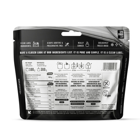 LyoFood Expedition - Freeze-dried food ration - fig and berry oatmeal 300g