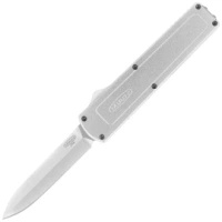 Mikov Raptor Silver Aluminum, Satin D2 Automatic Knife (V2411048)