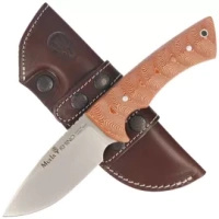 Muela Rhino Brown Canvas Micarta, Satin X50CrMoV15 Knife (RHINO-10SV.C)