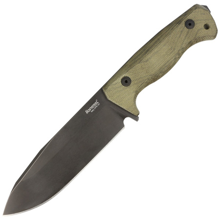 LionSteel Green Canvas Micarta, Old Black CPM 3V by Molletta (T6B 3V CVG) knife