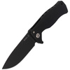 LionSteel SR Flipper Aluminum Black / Black Blade Folding Knife (SR11A BB)