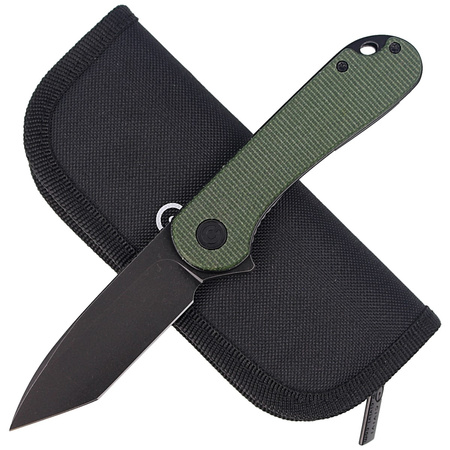 CIVIVI Elementum Flipper Green Micarta, Black Stonewashed knife (C907T-E)