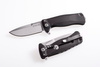 LionSteel SR22A Aluminum Black / Satin Blade Folding Knife (SR22A BS)