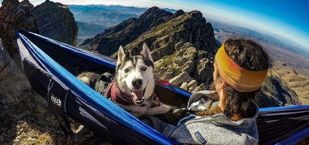 ENO DoubleNest hiking hammock - Lime/Charcoal