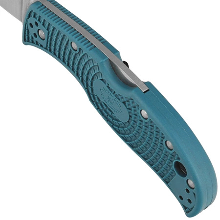 Spyderco LeafJumper Blue Lightweight FRN Folding Knife, Satin Plain K390 by Sal Glesser (C262PBLK390)