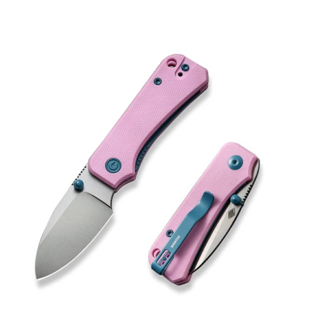 CIVIVI Baby Banter Folding Knife Powder Pink G10, Satin Nitro-V by Ben Petersen (C19068S-10)